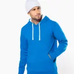 Sweater met contrasterende capuchon