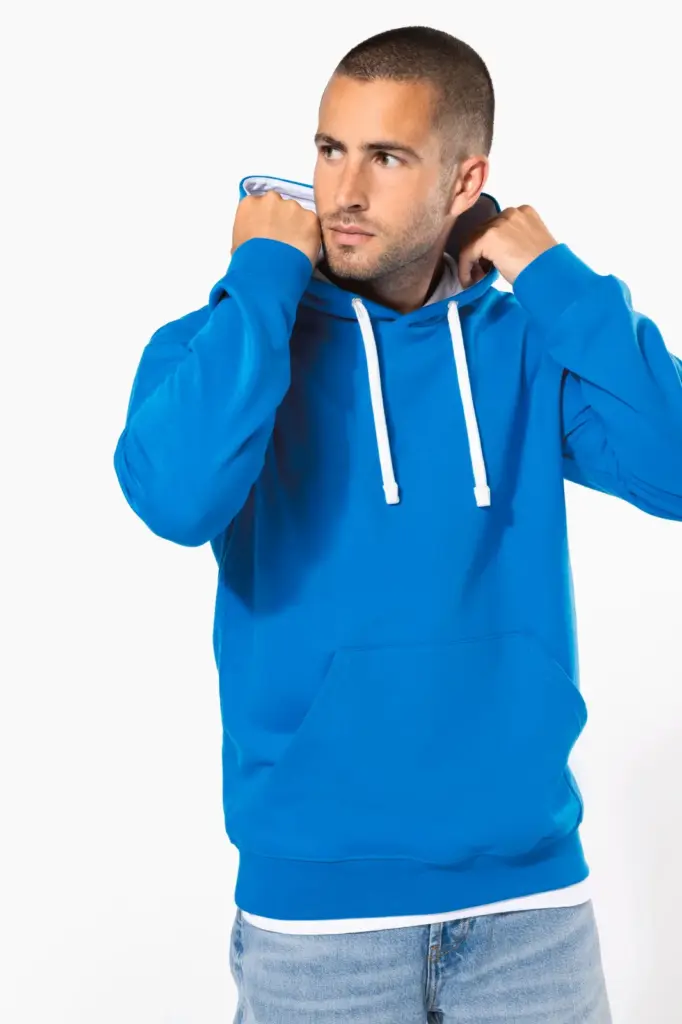 Sweater met contrasterende capuchon — productfoto 8