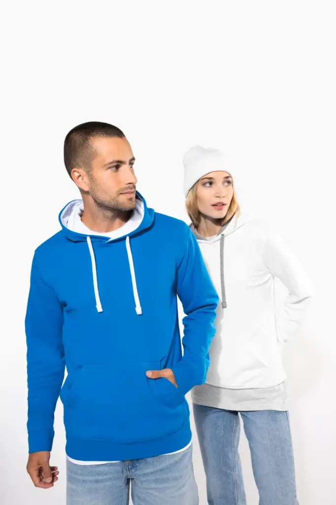 Sweater met contrasterende capuchon — productfoto 9