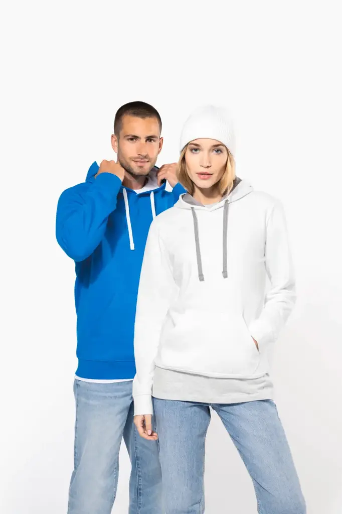 Sweater met contrasterende capuchon — productfoto 11