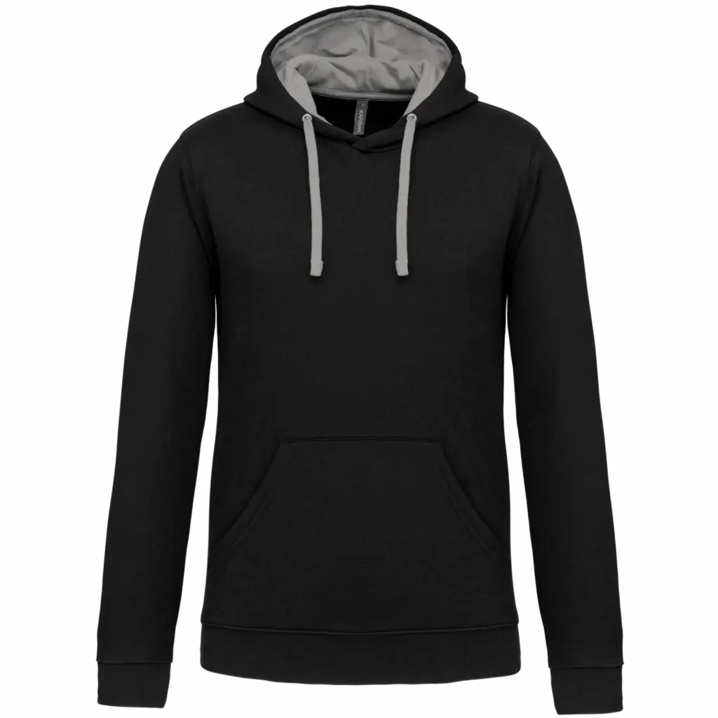 Sweater met contrasterende capuchon, black / fine grey — productfoto 13