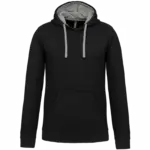 Sweater met contrasterende capuchon, black / fine grey — productfoto 13