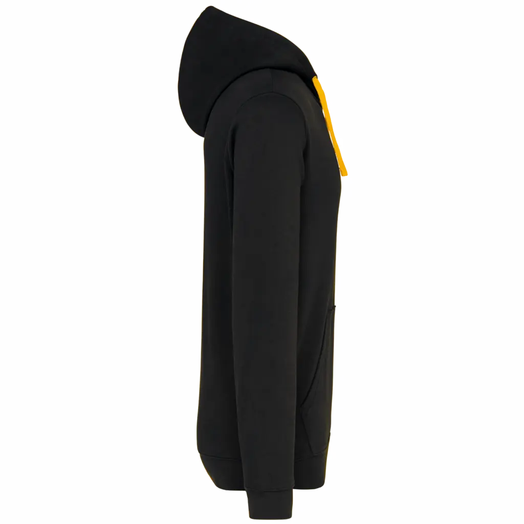 Sweater met contrasterende capuchon, black / yellow — productfoto 27