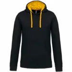 Sweater met contrasterende capuchon, black / yellow — productfoto 28