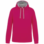 Sweater met contrasterende capuchon, fuchsia / fine grey — productfoto 34