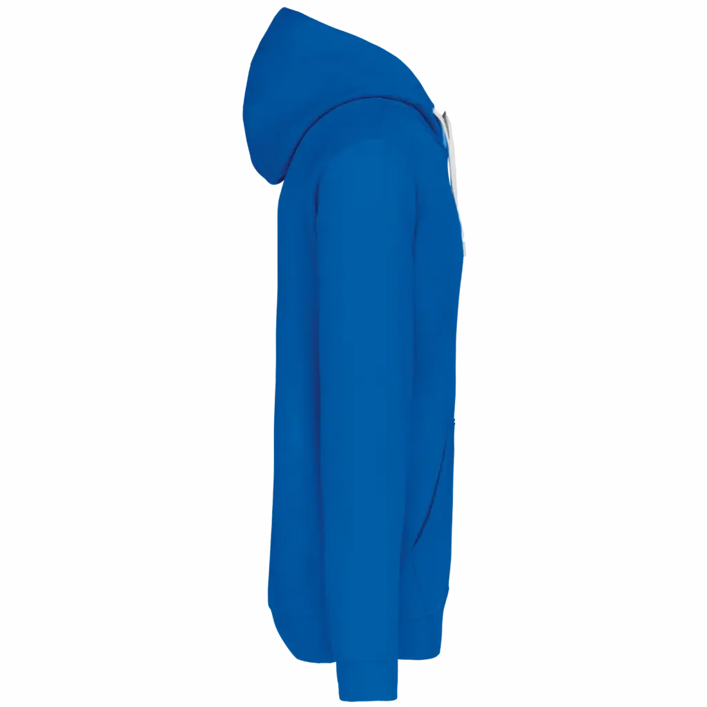 Sweater met contrasterende capuchon, light royal blue / white — productfoto 39