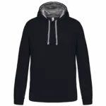 Sweater met contrasterende capuchon, navy / fine grey — productfoto 46