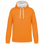 Sweater met contrasterende capuchon, orange / white — productfoto 52