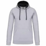 Sweater met contrasterende capuchon, oxford grey / black — productfoto 55