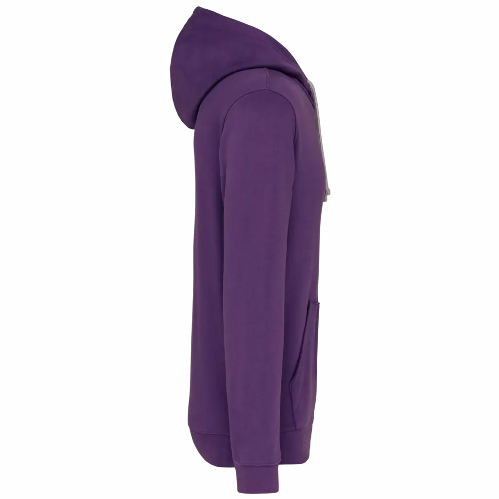 Sweater met contrasterende capuchon, purple / oxford grey — productfoto 60
