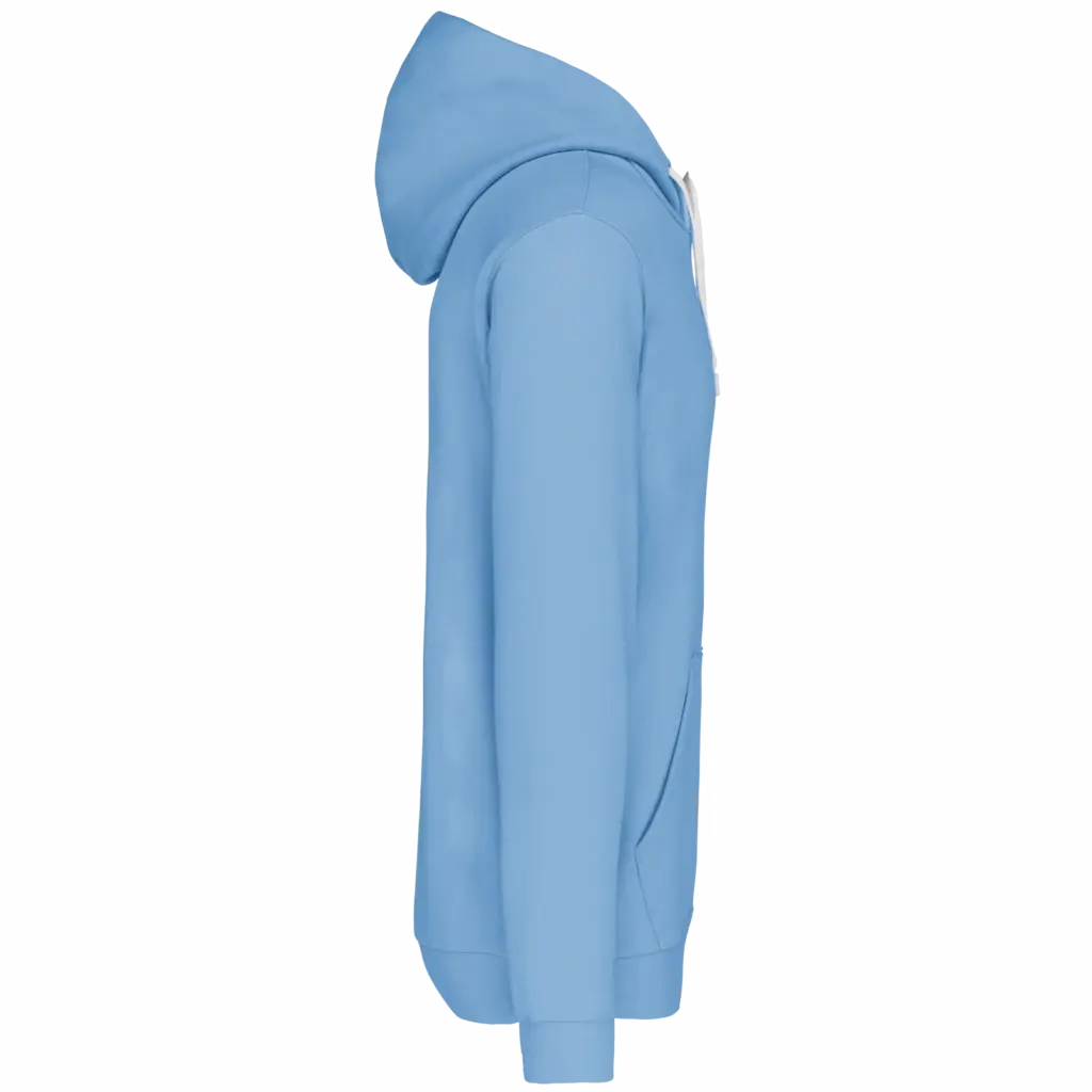 Sweater met contrasterende capuchon, sky blue / white — productfoto 66