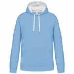 Sweater met contrasterende capuchon, sky blue / white — productfoto 67