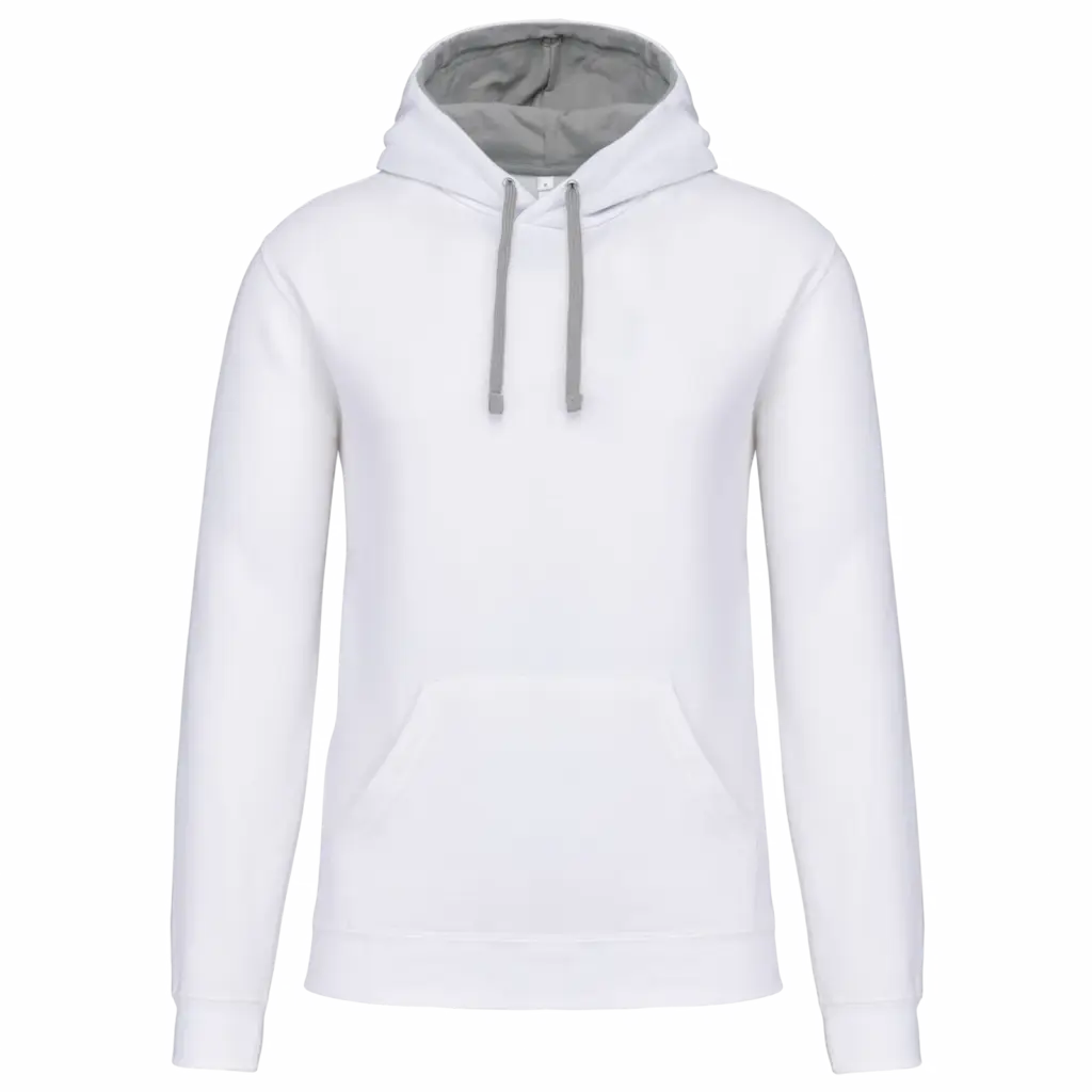 Sweater met contrasterende capuchon, white / fine grey — productfoto 73