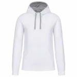 Sweater met contrasterende capuchon, white / fine grey — productfoto 73