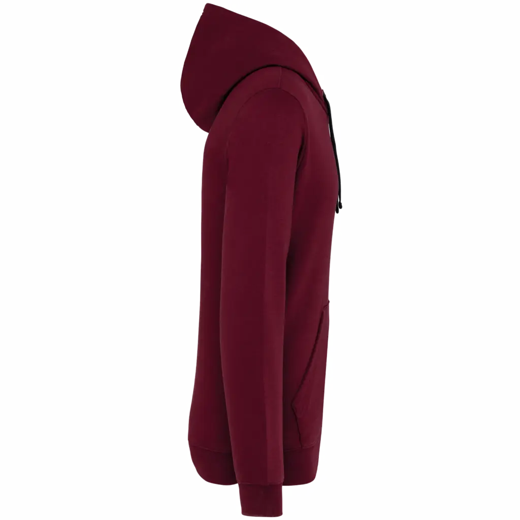 Sweater met contrasterende capuchon, wine / navy — productfoto 75