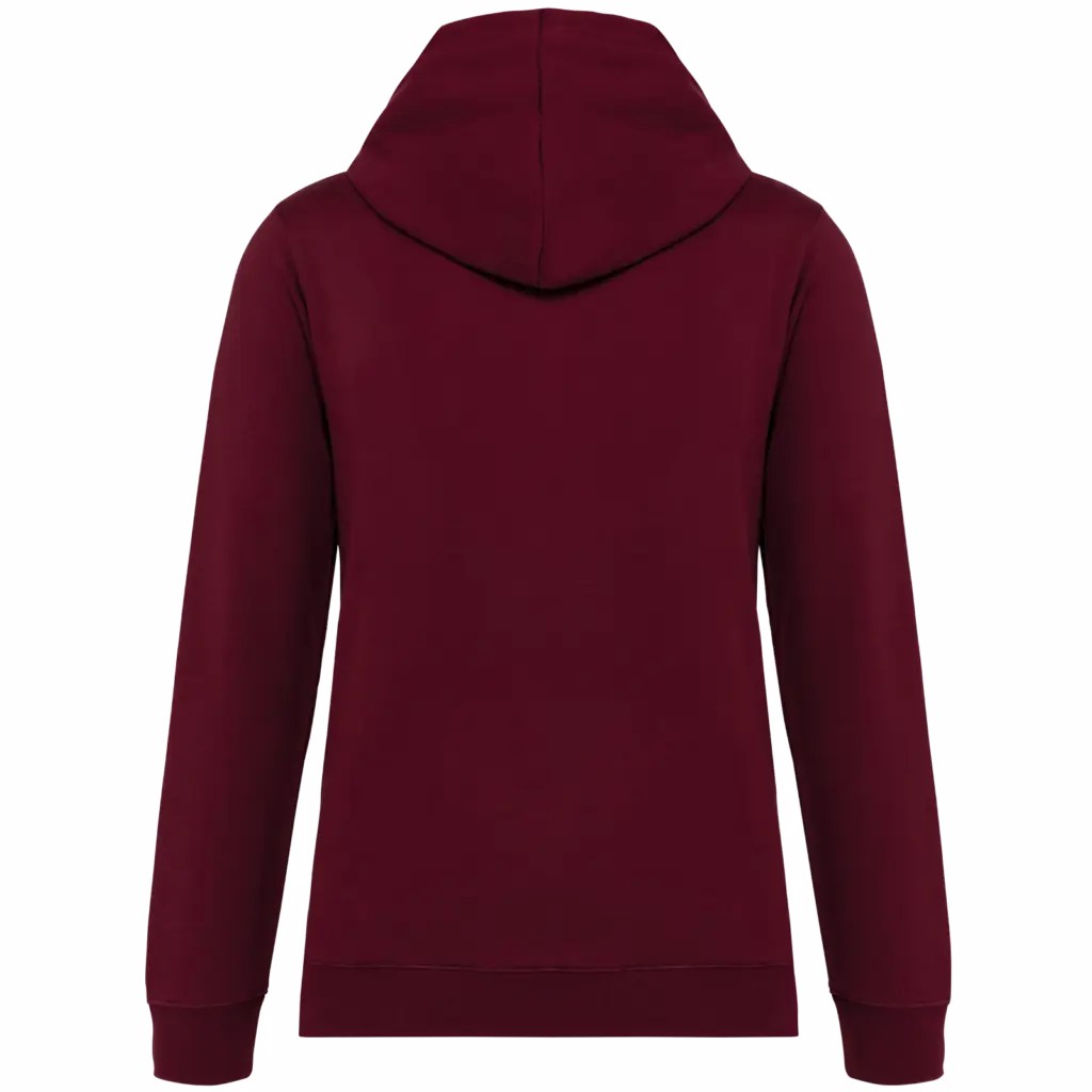 Sweater met contrasterende capuchon, wine / navy — productfoto 77