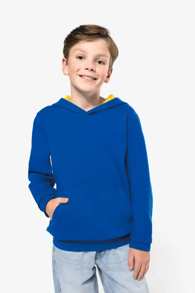 Kinder Sweater met gecontrasteerde capuchon — productfoto 4