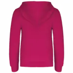 Kinder Sweater met gecontrasteerde capuchon, fuchsia / fine grey — productfoto 24