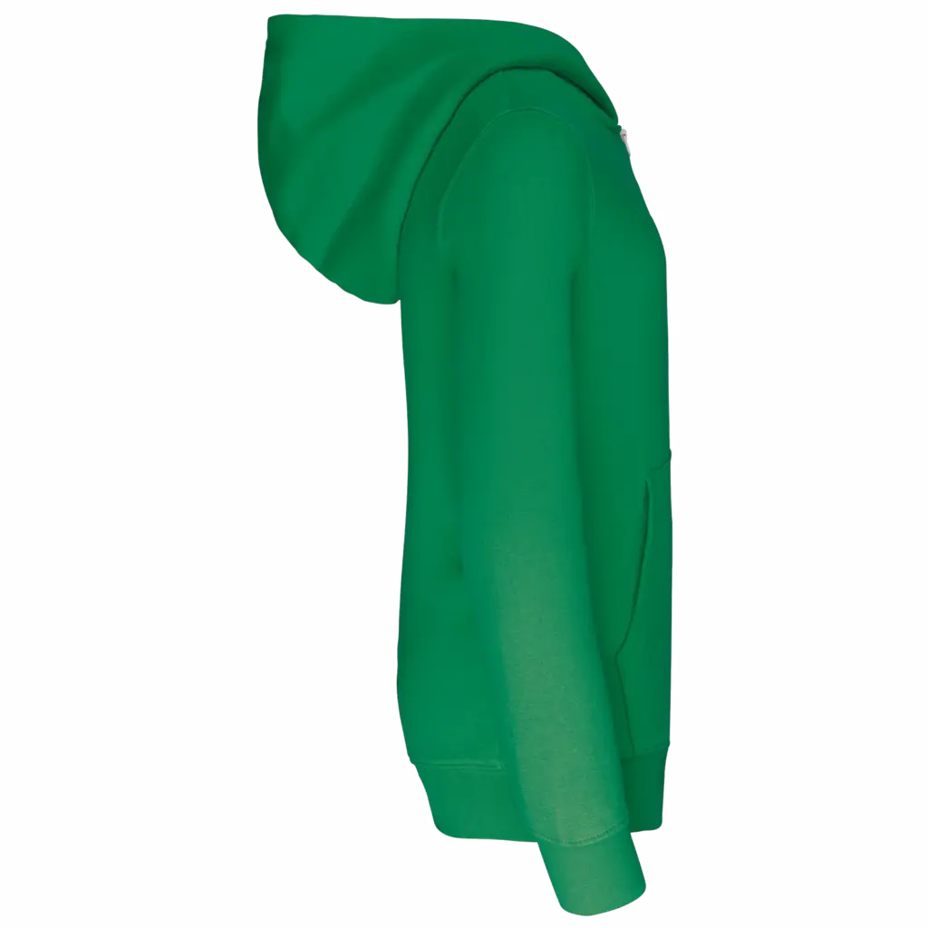 Kinder Sweater met gecontrasteerde capuchon, light kelly green / white — productfoto 25