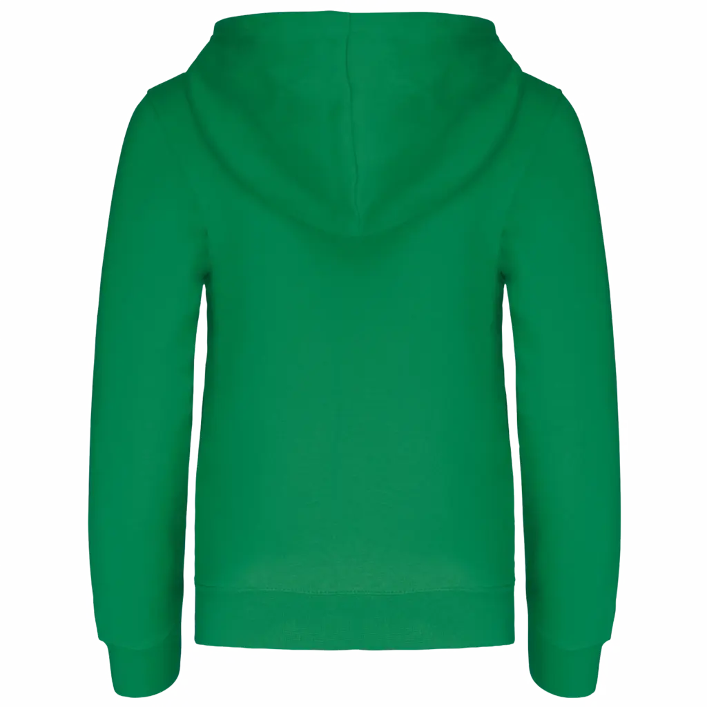 Kinder Sweater met gecontrasteerde capuchon, light kelly green / white — productfoto 27
