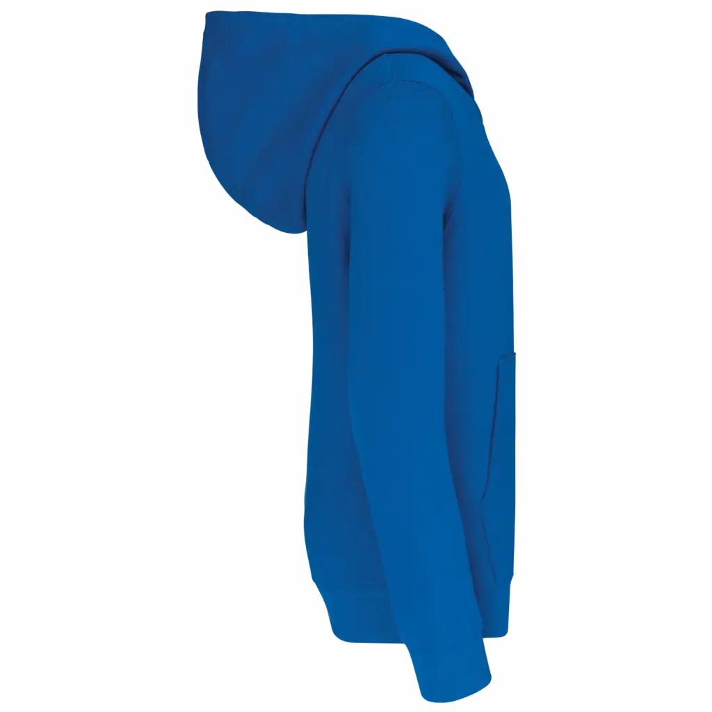 Kinder Sweater met gecontrasteerde capuchon, light royal blue / yellow — productfoto 31