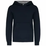 Kinder Sweater met gecontrasteerde capuchon, navy / fine grey — productfoto 35