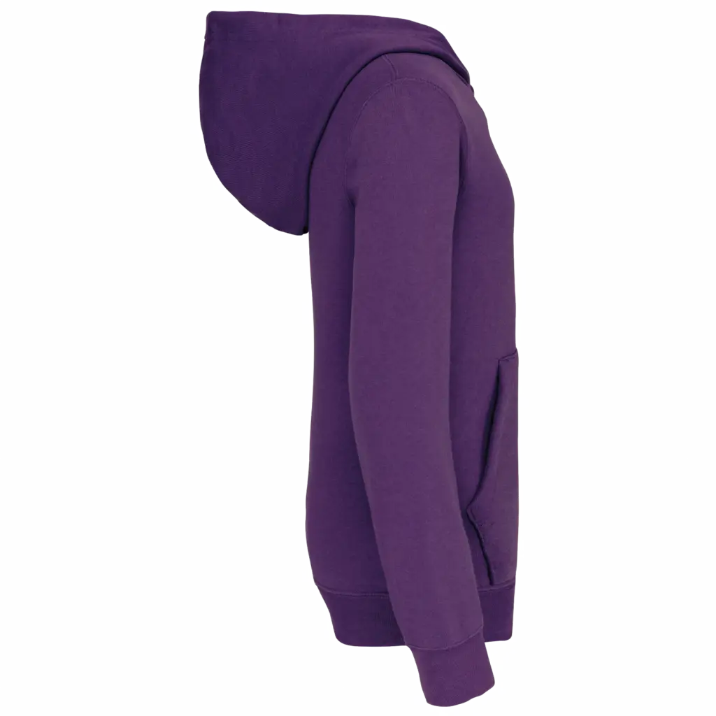 Kinder Sweater met gecontrasteerde capuchon, purple / oxford grey — productfoto 43