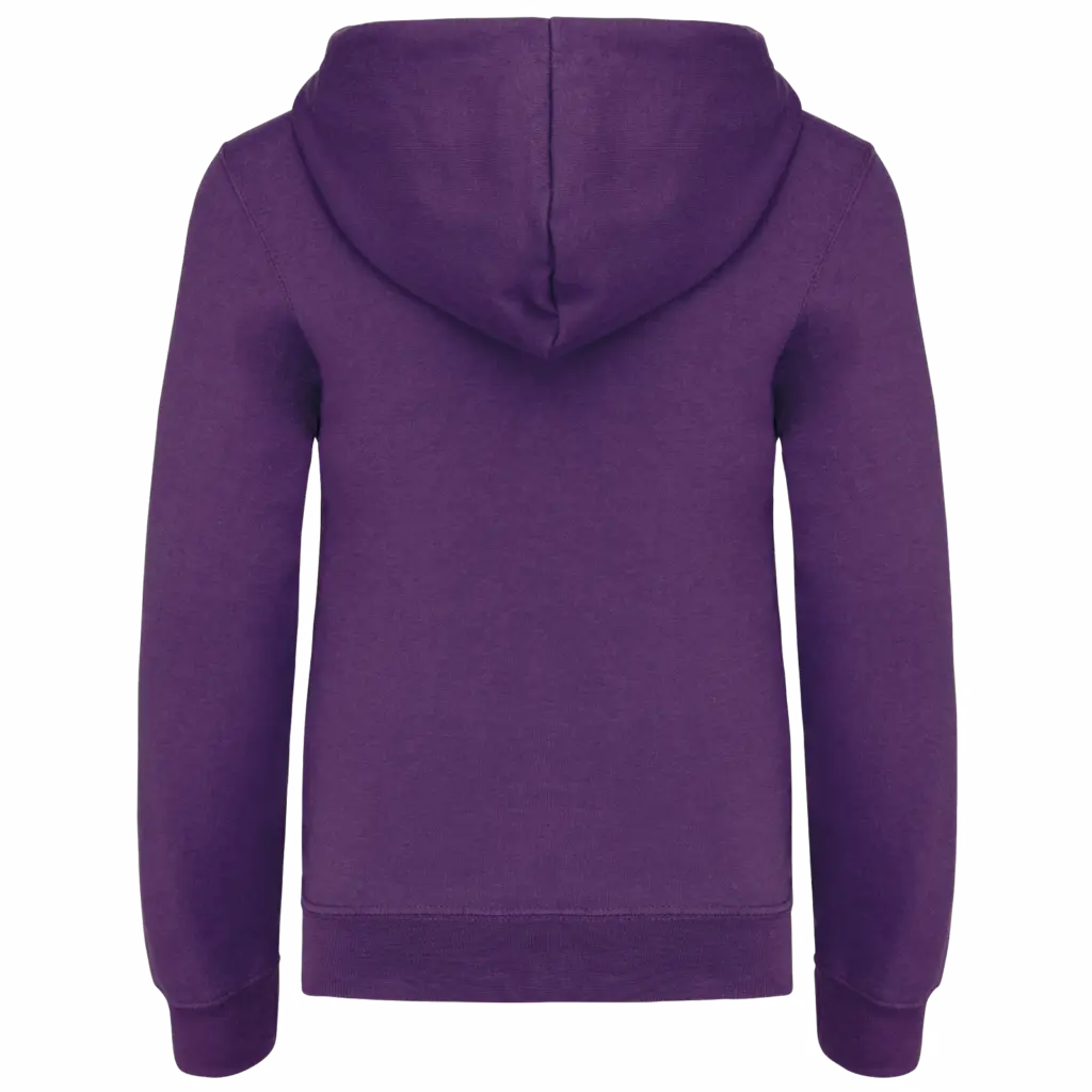 Kinder Sweater met gecontrasteerde capuchon, purple / oxford grey — productfoto 45