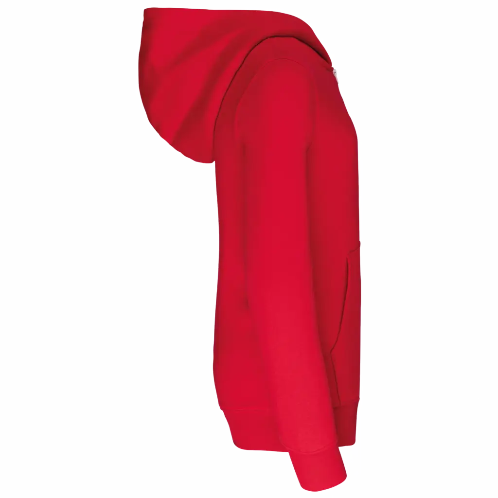 Kinder Sweater met gecontrasteerde capuchon, red / white — productfoto 46