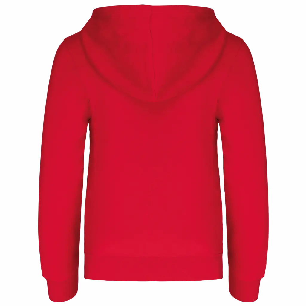 Kinder Sweater met gecontrasteerde capuchon, red / white — productfoto 48