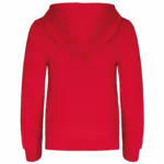Kinder Sweater met gecontrasteerde capuchon, red / white — productfoto 48