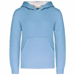 Kinder Sweater met gecontrasteerde capuchon, sky blue / white — productfoto 50