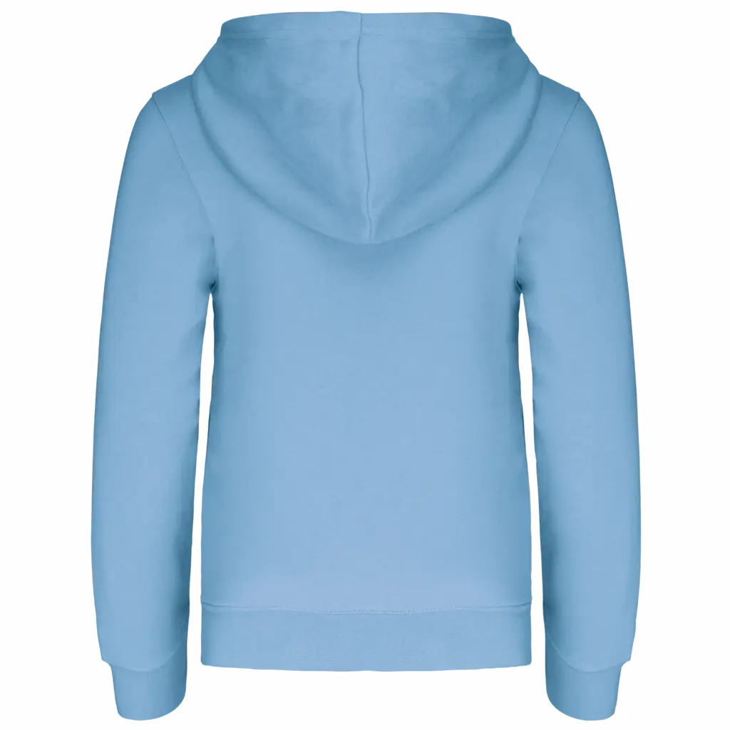 Kinder Sweater met gecontrasteerde capuchon, sky blue / white — productfoto 51