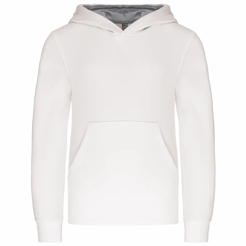Kinder Sweater met gecontrasteerde capuchon, white / fine grey — productfoto 53