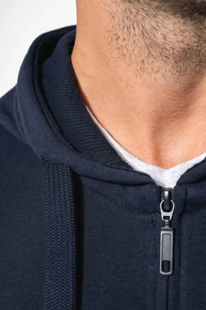 K454_2025 - Hidalgo-werbeartikel Hooded Sweater Met Rits — productfoto 3