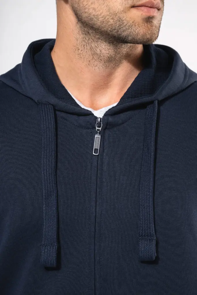 K454-2_2025 - Hidalgo-werbeartikel Hooded Sweater Met Rits — productfoto 4