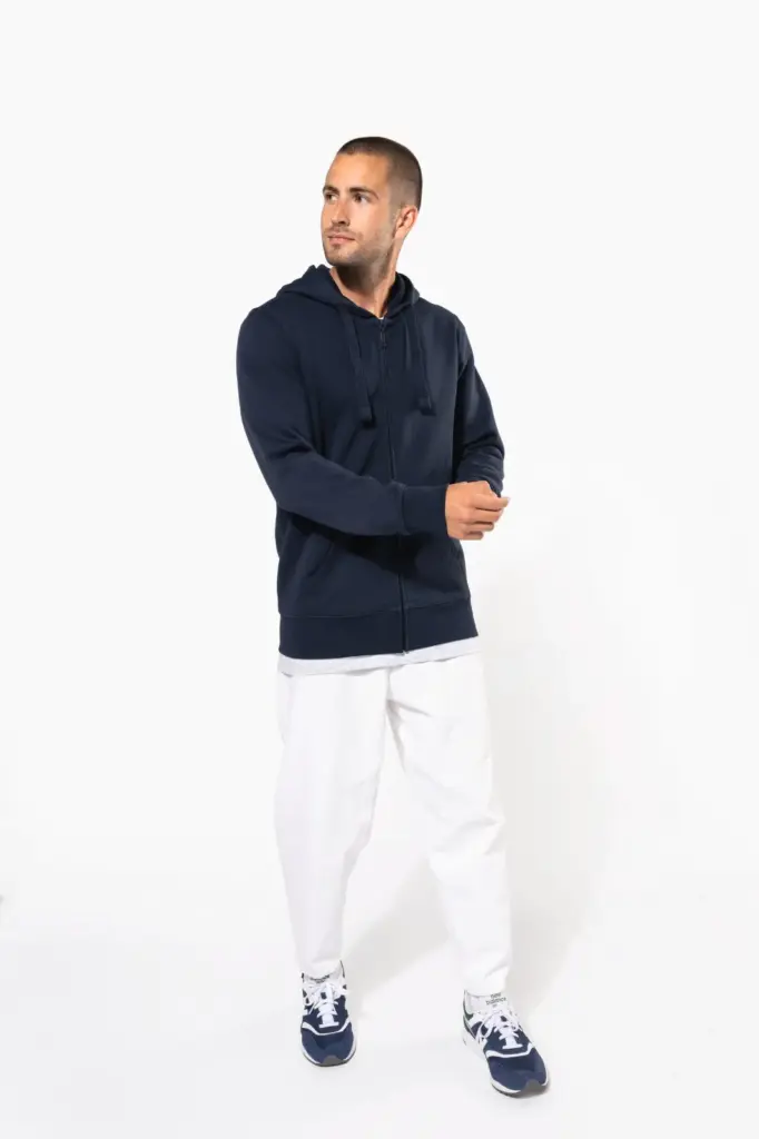 K454-13_2025 - Hidalgo-werbeartikel Hooded Sweater Met Rits — productfoto 7