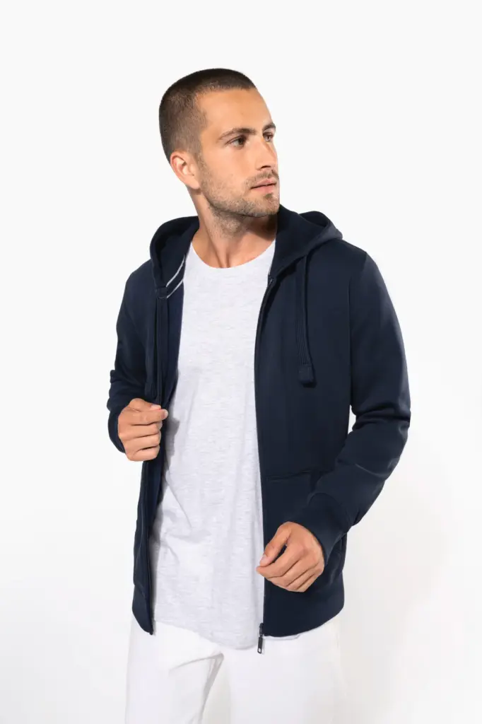 K454-8_2025 - Hidalgo-werbeartikel Hooded Sweater Met Rits — productfoto 8