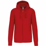 PS_K454_RED - Hidalgo-werbeartikel Hooded Sweater Met Rits — productfoto 35