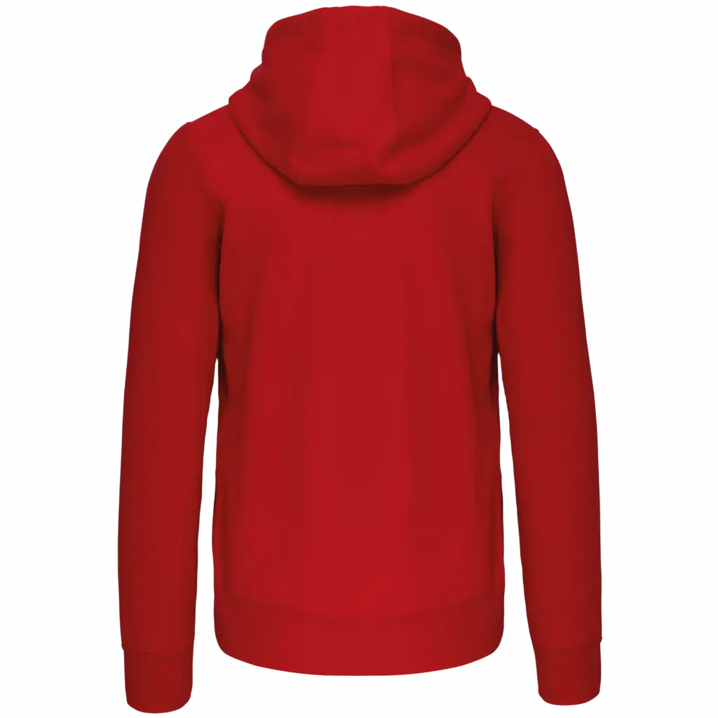 PS_K454-B_RED - Hidalgo-werbeartikel Hooded Sweater Met Rits — productfoto 36