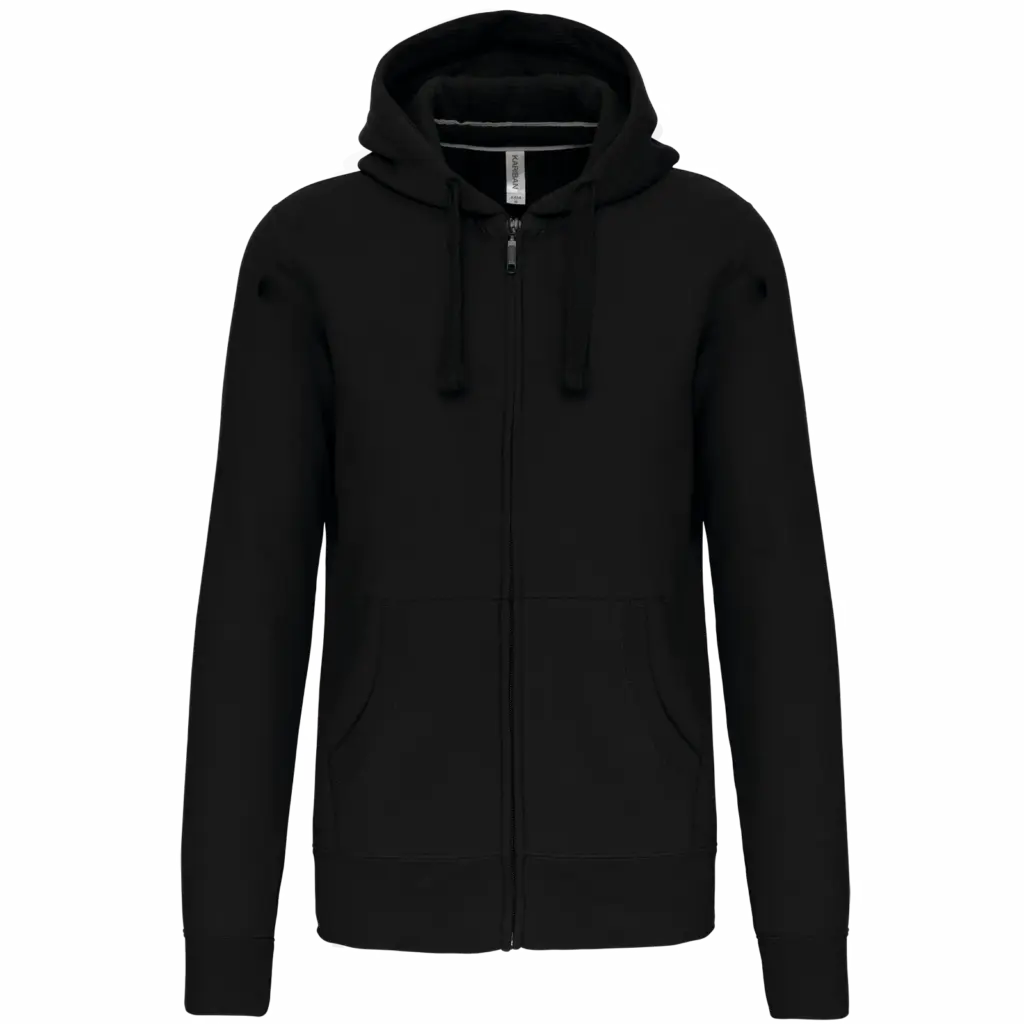 PS_K454_BLACK - Hidalgo-werbeartikel Hooded Sweater Met Rits, black — productfoto 17