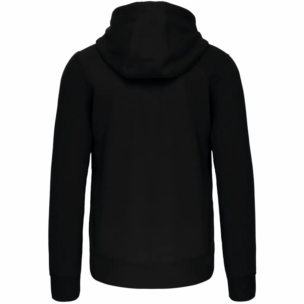 PS_K454-B_BLACK - Hidalgo-werbeartikel Hooded Sweater Met Rits, black — productfoto 18