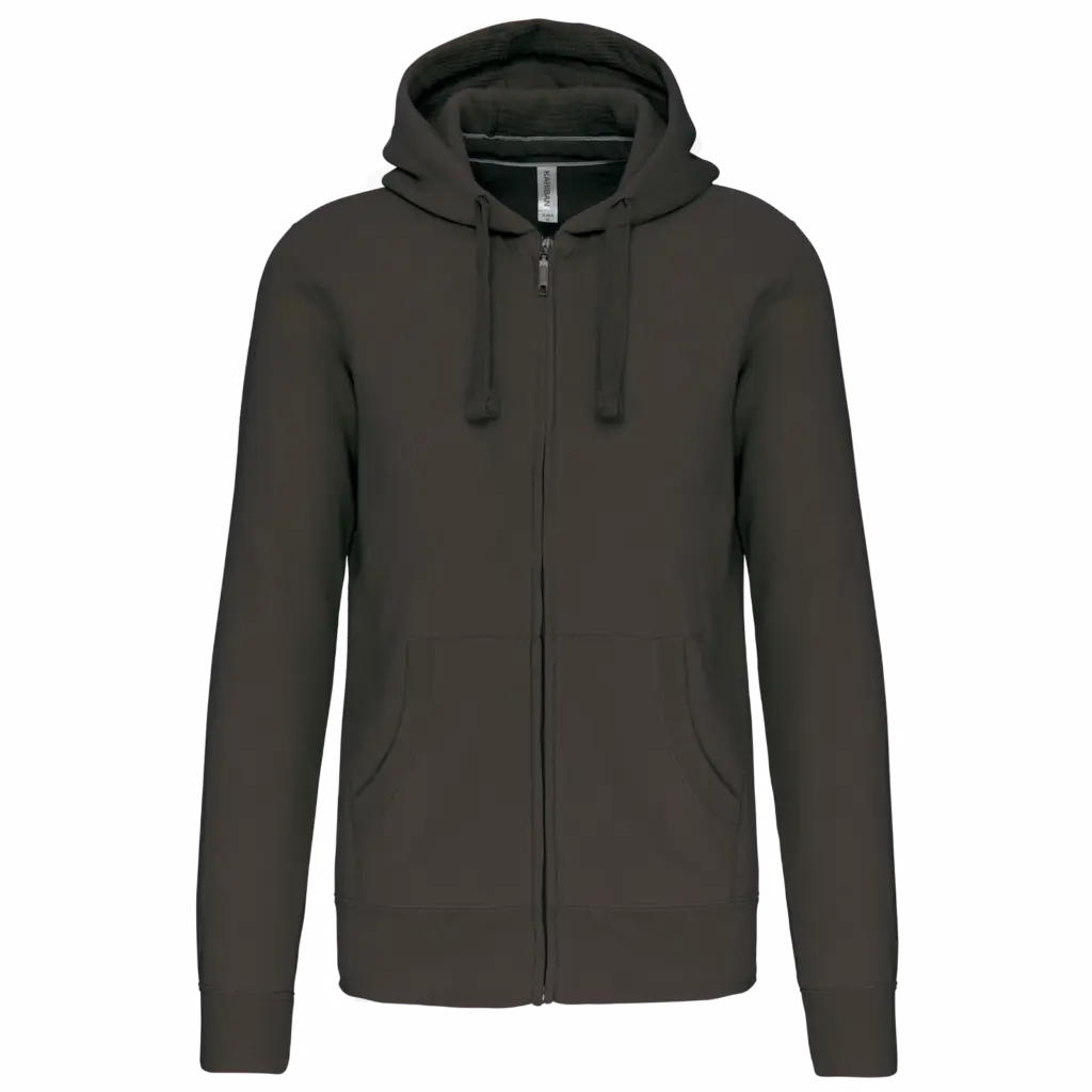 PS_K454_DARKGREY - Hidalgo-werbeartikel Hooded Sweater Met Rits, dark grey — productfoto 20