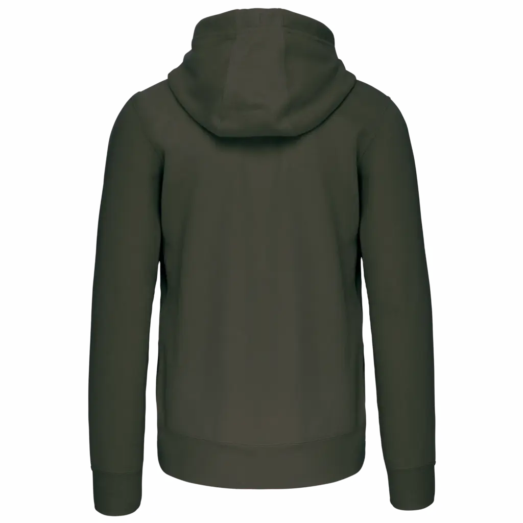 PS_K454-B_DARKKHAKI - Hidalgo-werbeartikel Hooded Sweater Met Rits, dark khaki — productfoto 24
