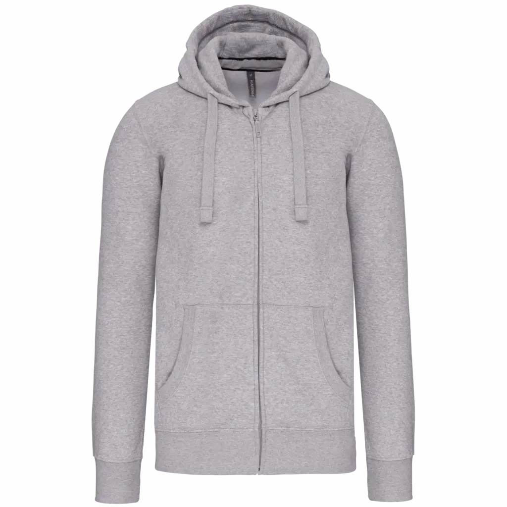 PS_K454_OXFORDGREY - Hidalgo-werbeartikel Hooded Sweater Met Rits, oxford grey — productfoto 32