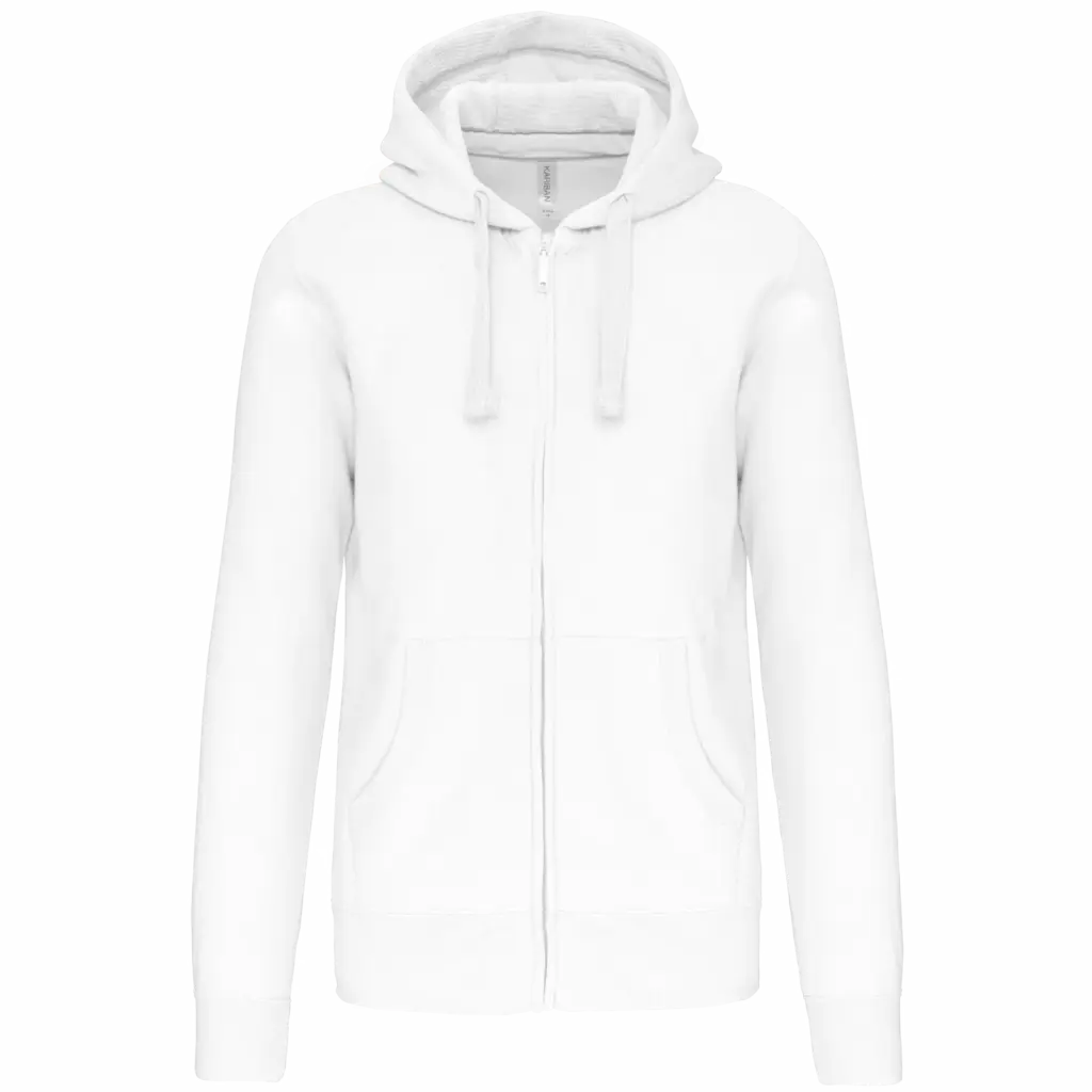 PS_K454_WHITE - Hidalgo-werbeartikel Hooded Sweater Met Rits, white — productfoto 38