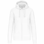 PS_K454_WHITE - Hidalgo-werbeartikel Hooded Sweater Met Rits, white — productfoto 38