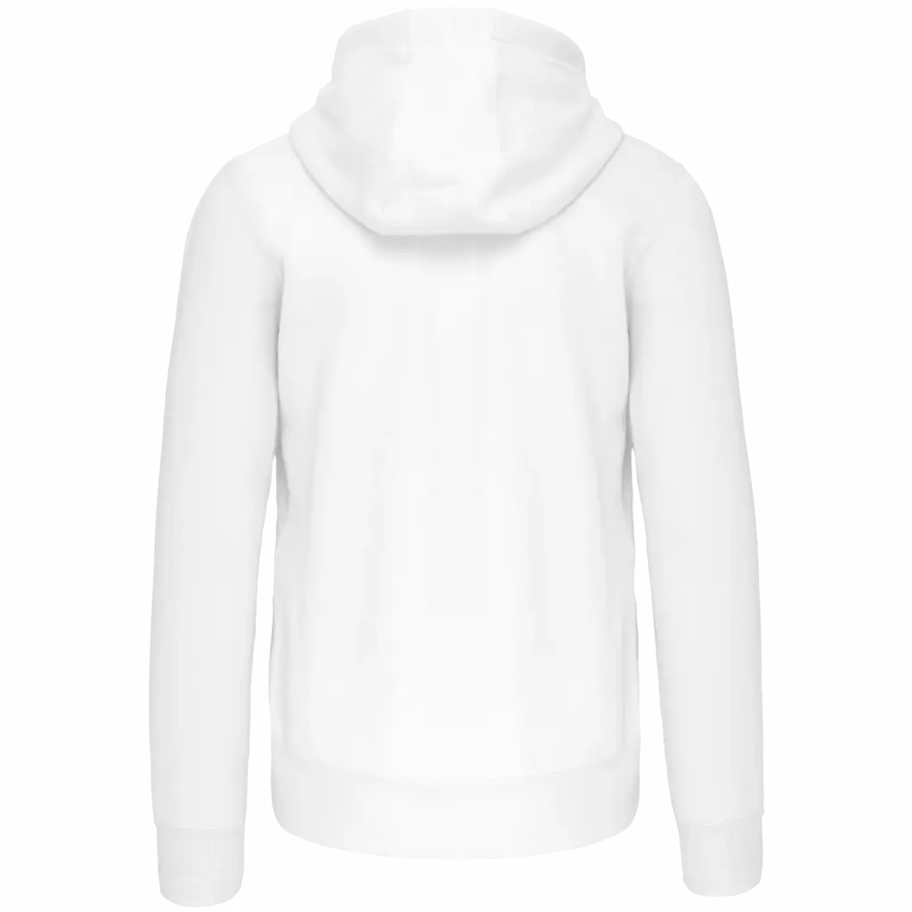 PS_K454-B_WHITE - Hidalgo-werbeartikel Hooded Sweater Met Rits, white — productfoto 39
