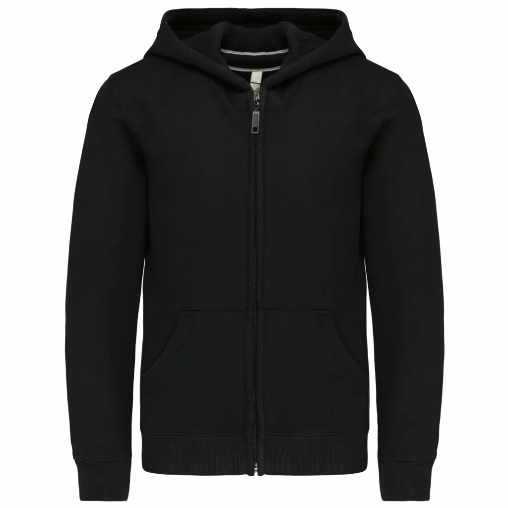 Kinder sweatvest met capuchon, black — productfoto 10