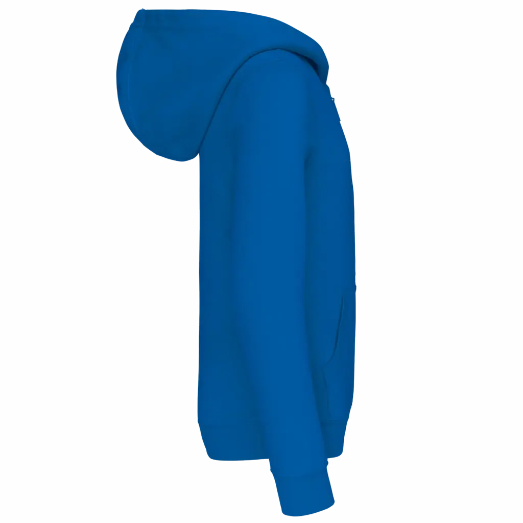 Kinder sweatvest met capuchon, light royal blue — productfoto 12